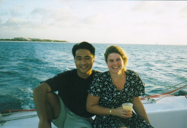 Homer and Janet on a Sunset Sail